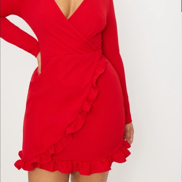 PrettyLittleThing Dresses & Skirts - Prettylittlething red ruffle dress